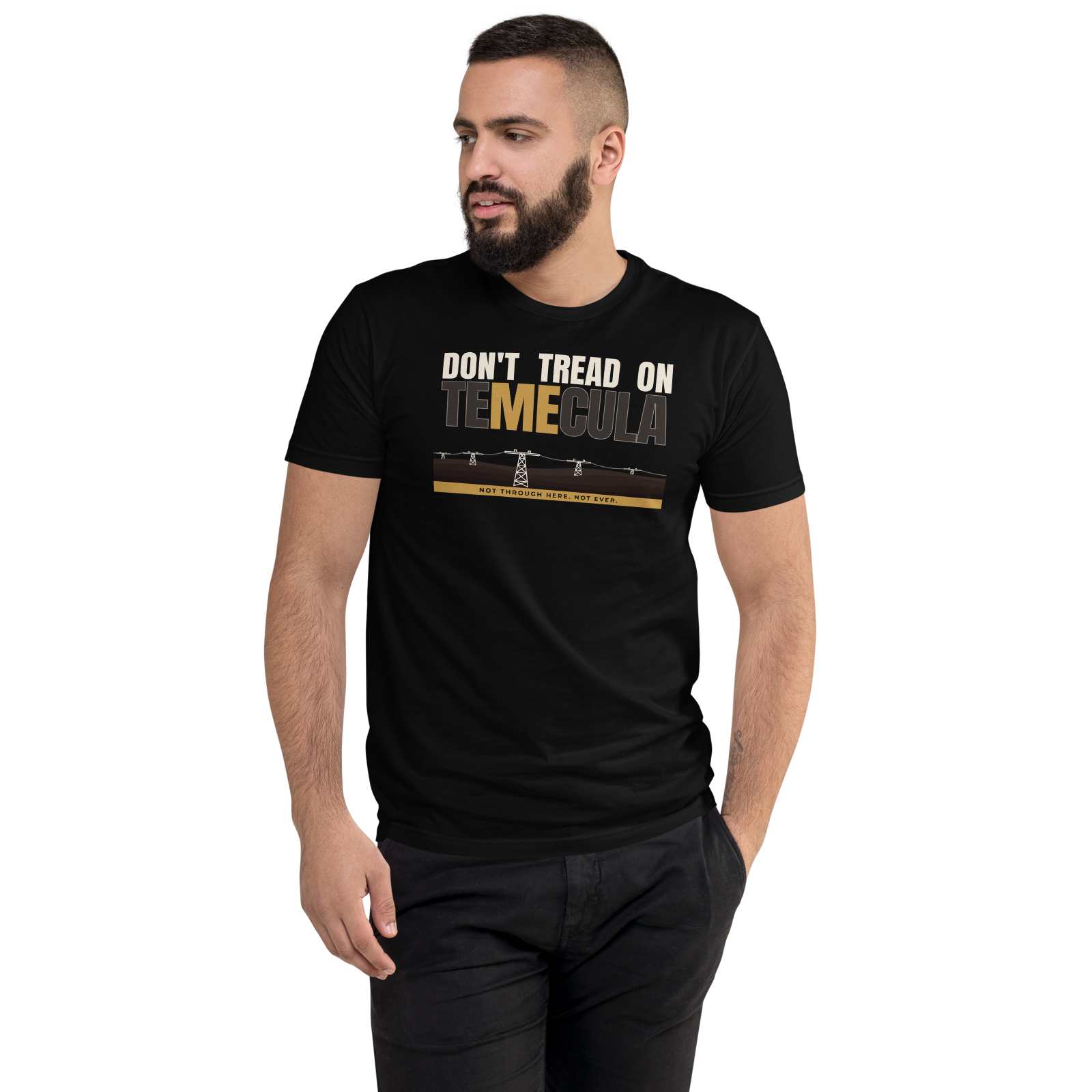 Black Men’s Fitted Campaign Tee